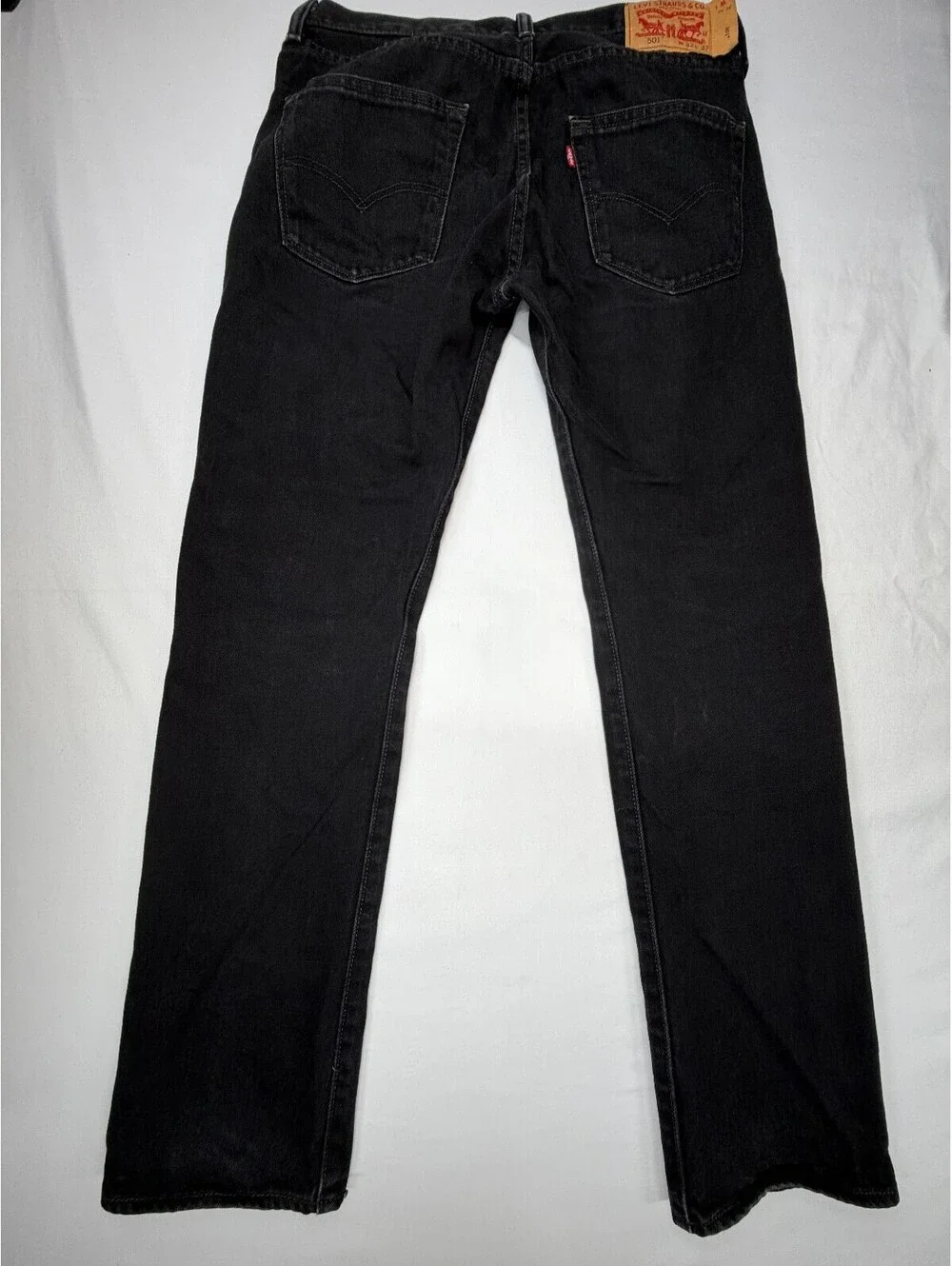 Levi Strauss 501 Men's Jeans Straight Leg Zip Fly Mid-Rise Size 32 Black